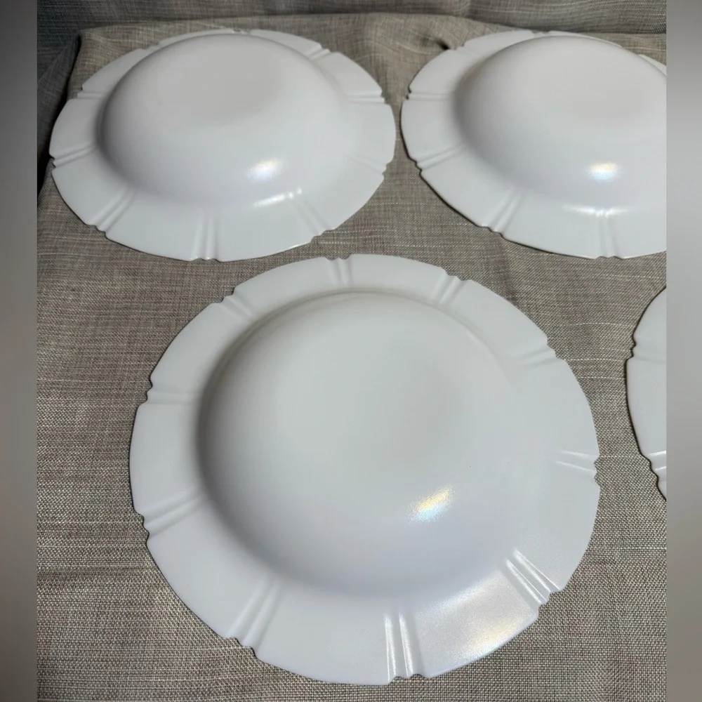 5- Ikea Sanning White Pasta/Soup Bowl With Flowers